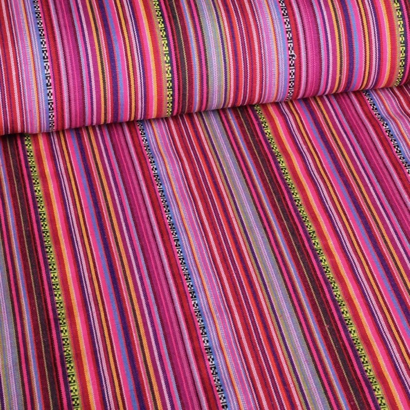 Mexico-Stoff rosa mehrfarbig
