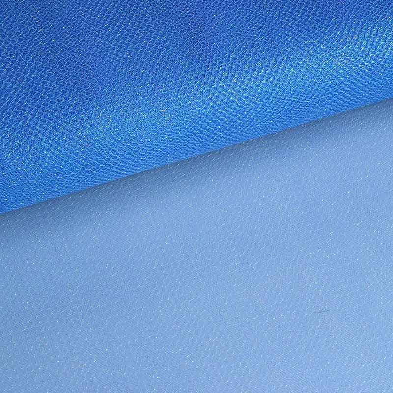Tüll Zickzack Glitter blau