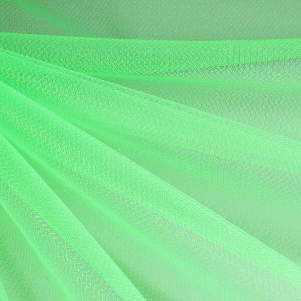 Tüll Zickzack Glitter fluor grün