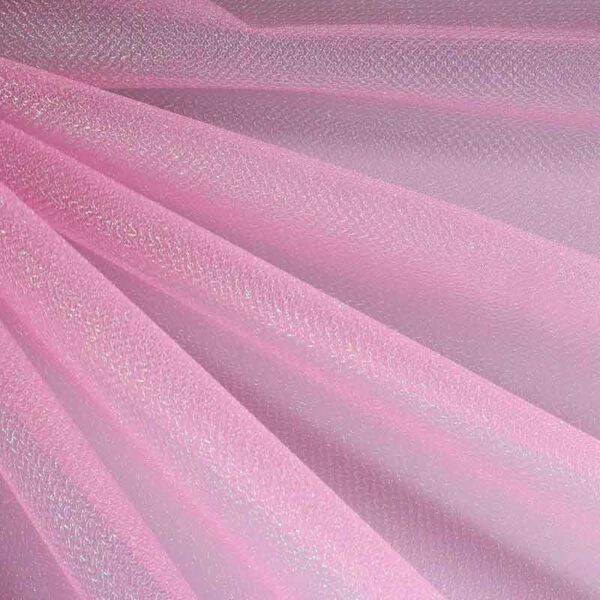 Tüll Zickzack Glitter rosa