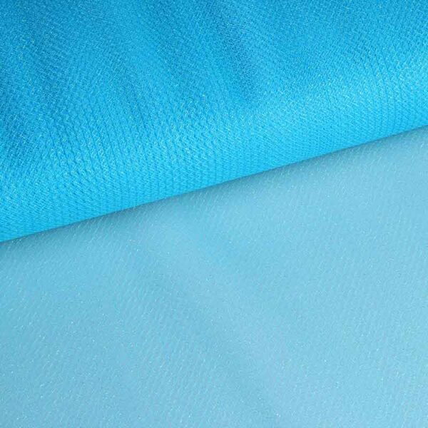 Tüll Zickzack Glitter Aqua