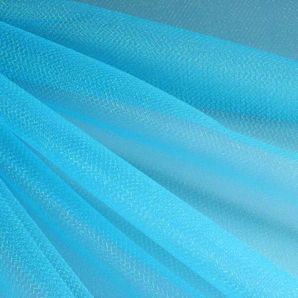 Tüll Zickzack Glitter Aqua