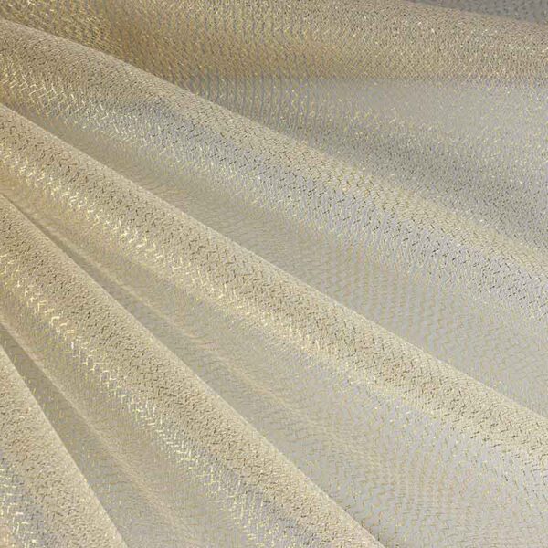 Tüll Zickzack Glitter Gold
