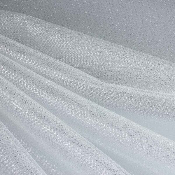 Tüll Zickzack Glitter Silber