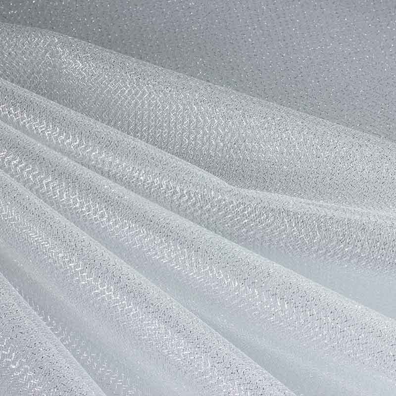 Tüll Zickzack Glitter Silber