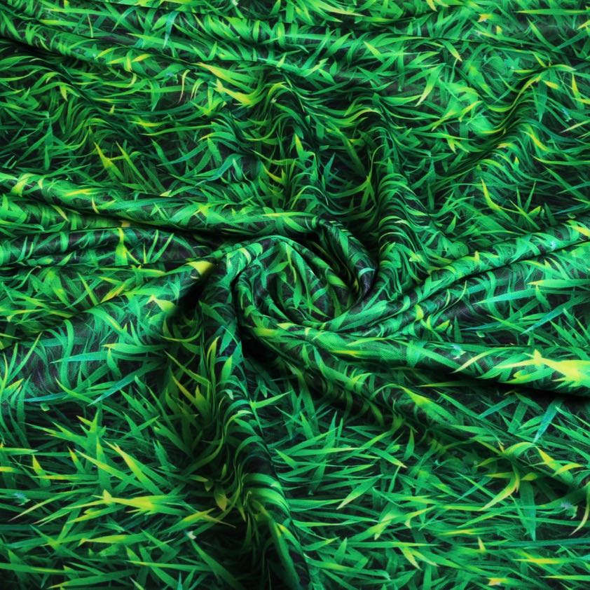 Tricot-Stoff Gras digital bedruckt