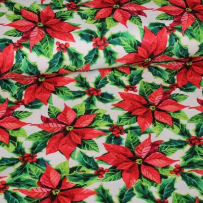 Terlenka-Stoff Weihnachtsblume digitaldruck