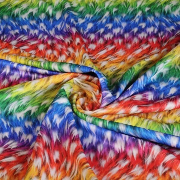 Tricot-Stoff Federn digital bedruckt