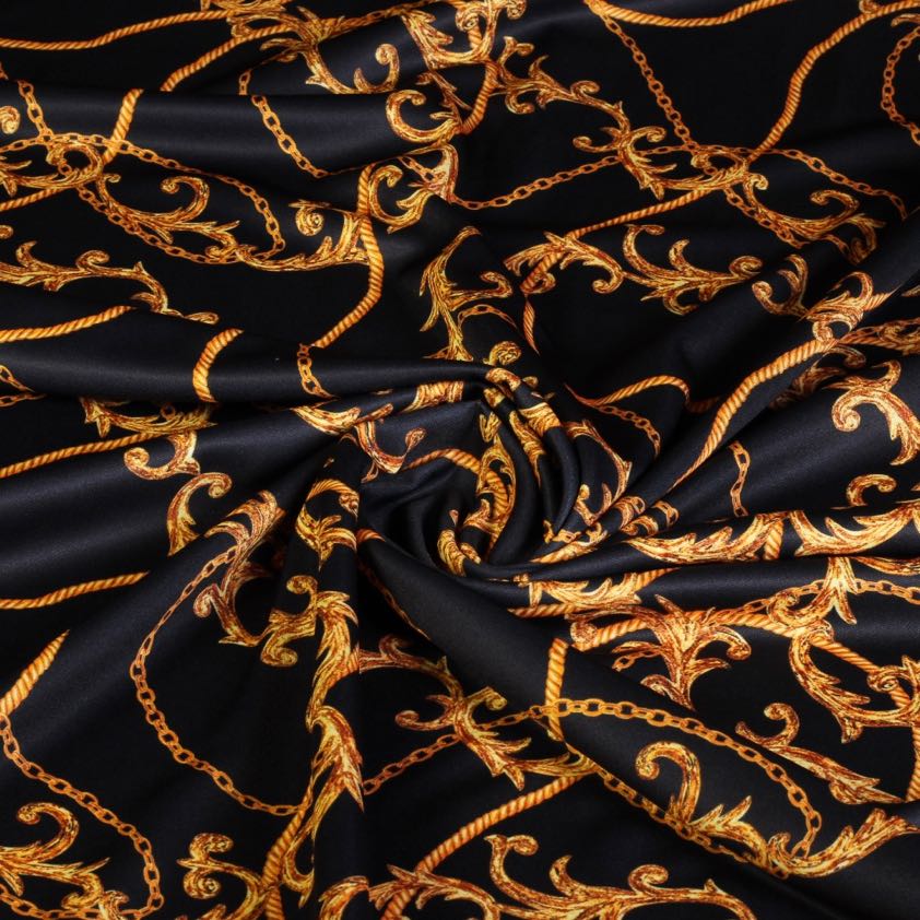 Tricot-Stoff digital bedruckt Kette/Chaîne