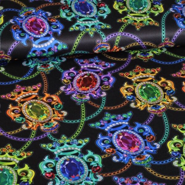Tricot-Stoff Brosche digitaal bedruckt