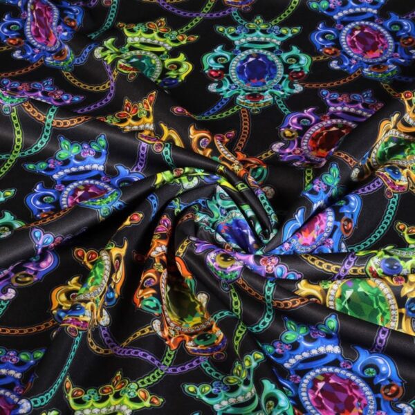 Tricot-Stoff Brosche digitaal bedruckt