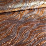 Bubbel brokaat jacquard stof goud/zilver