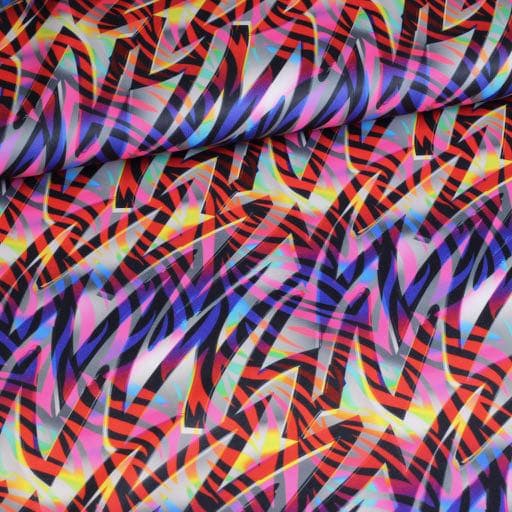 Tricot-Stoff Blitzestreifen