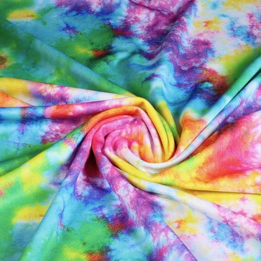 Tricot-Stoff Tie Dye digital bedruckt