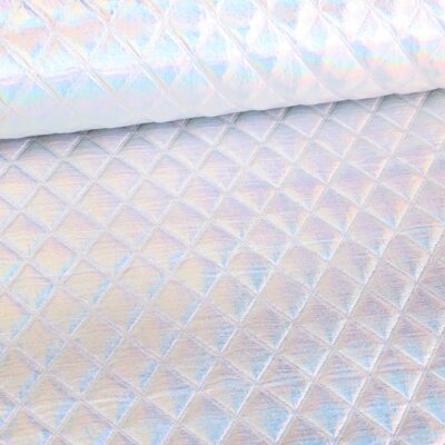 Metallic-Stoff Raute silber