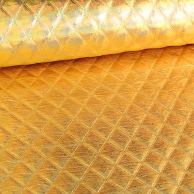 Metallic-Stoff Raute gold