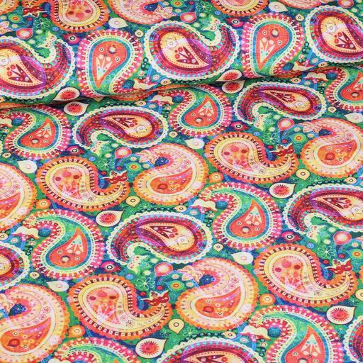 Terlenka-Stoff paisley digitaldruck