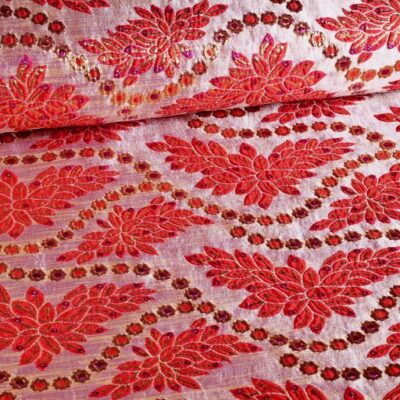Brokat-Stoff rot/gold