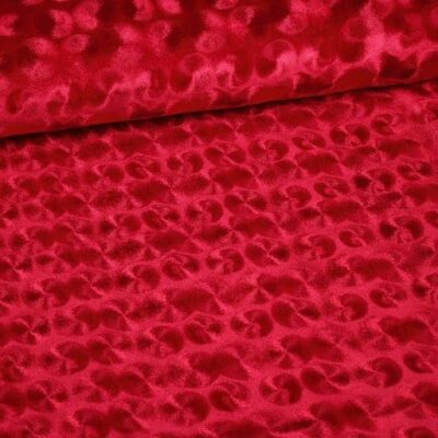 Velvet-Stoff rot