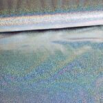 Jersey stof hologram zilver