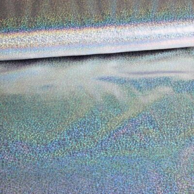 Jersey-Stoff Hologramm silber