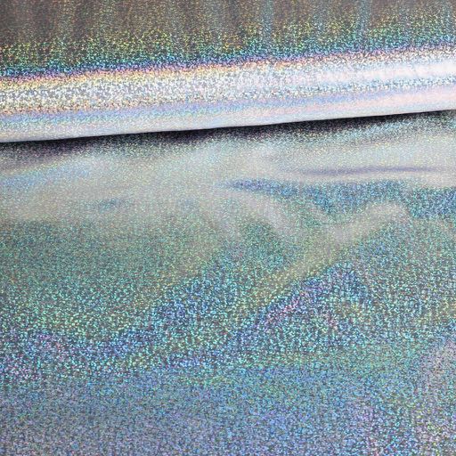 Jersey-Stoff Hologramm silber
