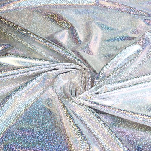 Jersey-Stoff Hologramm silber