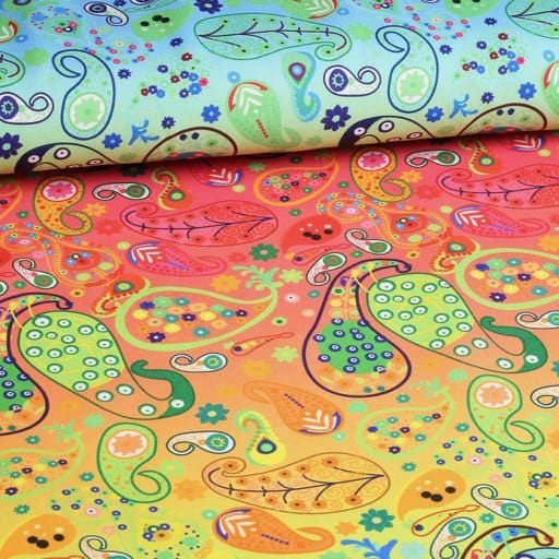 Terlenka-Stoff Paisley digital