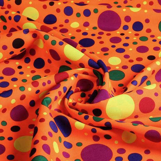 Terlenka-Stoff orange mit Pünktchen