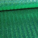 Step zigzag hologram glitter stof groen