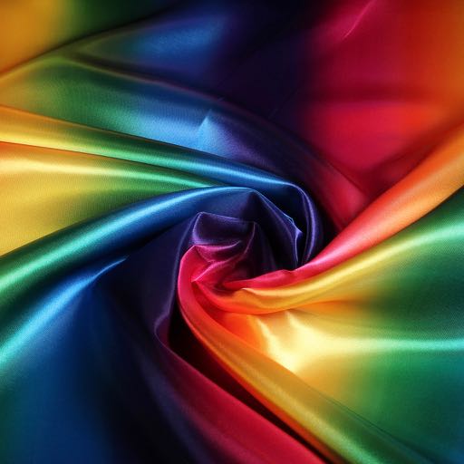 Satinstoff Multicolor Regenbogen
