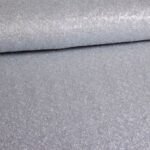 Mesh stretch pailletten stof zilver
