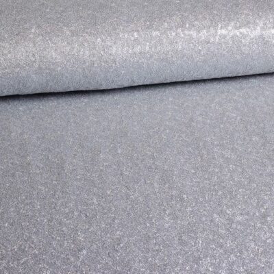 Mesh-Stretch-Paillettenstoff silber