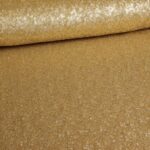 Mesh stretch pailletten stof goud