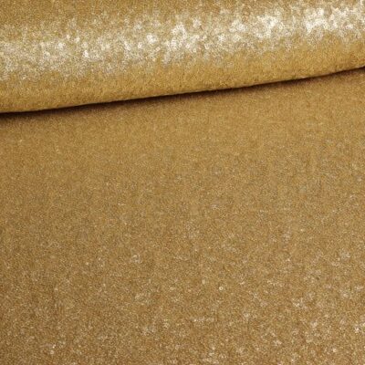 Mesh-Stretch-Paillettenstoff gold