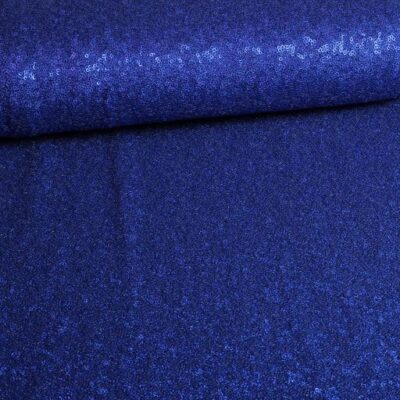 Mesh-Stretch-Paillettenstoff kobalt