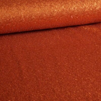 Mesh-Stretch-Paillettenstoff rostbraun