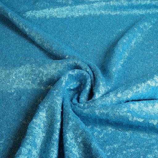 Mesh-Stretch-Paillettenstoff aqua