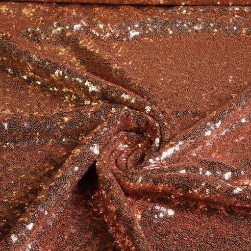 Mesh-Stretch-Paillettenstoff bronze