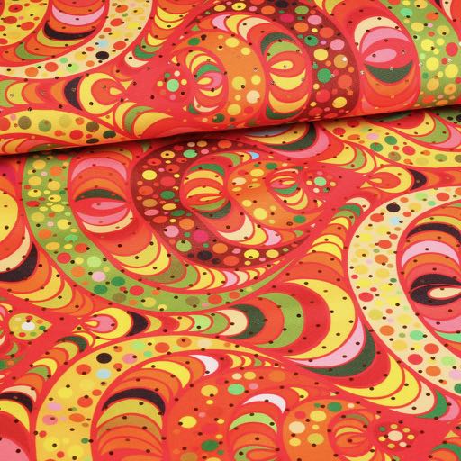 Terlenka-Stoff multicolor gold