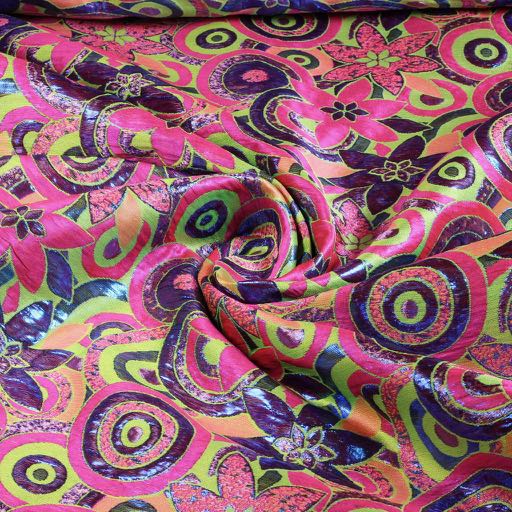 Brokat Blume multicolor lime lila