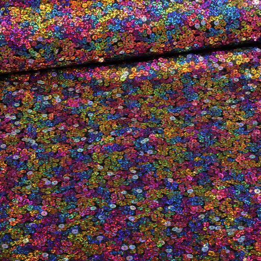 Jersey-Stoff multicolor Pailletten