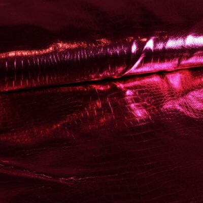 Kunstleder Krokodil fuchsia