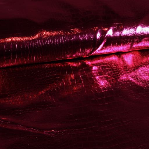 Kunstleder Krokodil fuchsia