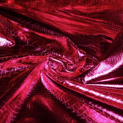 Kunstleder Krokodil fuchsia