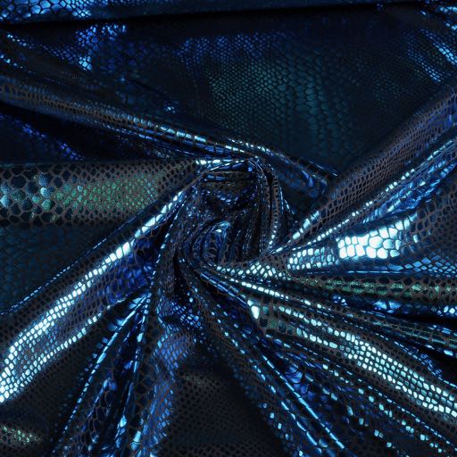 Jersey-Stoff schwarz aqua foil