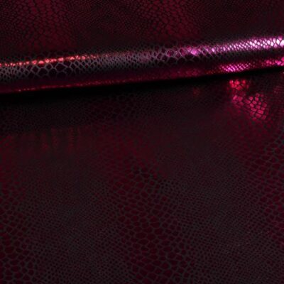 Jersey-Stoff schwarz fuchsia foil