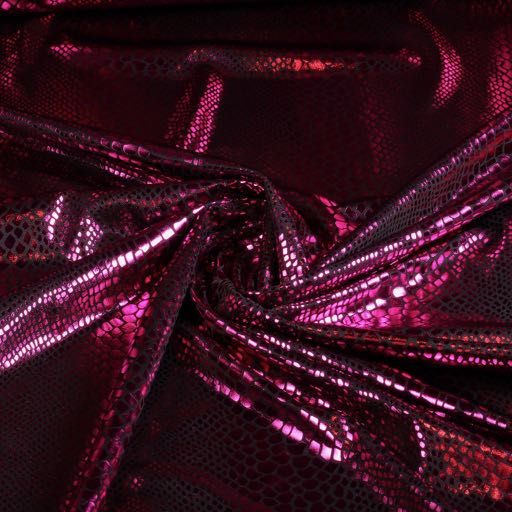 Jersey-Stoff schwarz fuchsia foil