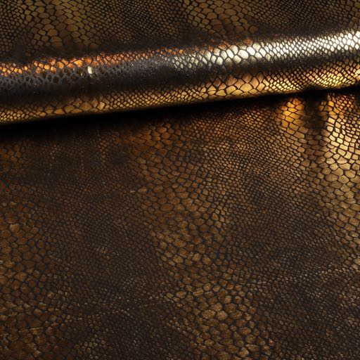 Jersey-Stretchstoff schwarz/gold foil