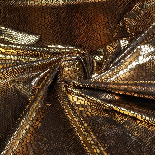 Jersey-Stretchstoff schwarz/gold foil